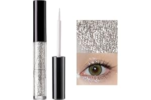 BAOSROY Flüssiger Lidschatten,Flüssiger Lidschatten Glitzer,Flüssiger Lidschatten Gold,Flüssiger Lidschatten Wasserfest,Flüssiger Glitter Lidschatten,für Partyhochzeitsfest Oder Tägliches(02# Eden)