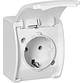 Miratic Enchufe Exterior Enchufe Superficie Resistente y Duradero Enchufe Estanco para Seguridad Adicional con Grado de Prote