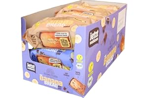 Glowkitchen Bananenbrot -12er Pack mini Kuchensnack 70g für jede Gelegenheit - bio, vegan, mit Dinkelmehl & extra viel Banane - über 50% weniger Zucker (Schoko/Vanille-Zimt)