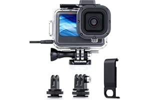 YALLSAME Side Open Housing for GoPro Hero 12 11 10 9 Black with Metal Battery Cover, Frame Mount Case, Skeleton Case, Easy Charging, Ideal for Vlog Youtube TicToc Recording