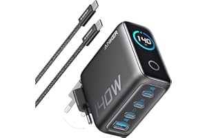 Anker 140W USB C Ladegerät, Laptop Ladegerät, 4-Port Multi-Geräte Schnellladeleistung, Fortschrittliches GaN Netzteil, Touch Control, Kompatibel mit MacBook, iPhone 17/16/15, Samsung, Pixel und mehr