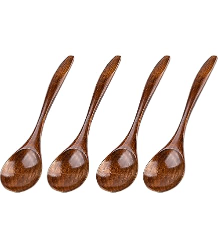 Lot De 6 Cuillères En Bois à Miel Kucensi | 14,5 Cm | Bois Naturel | Vernis Brut | Fait Main