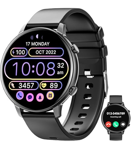 TOOBUR Smartwatch Uomo Alexa Integrata, 44mm Orologio Smartwatch