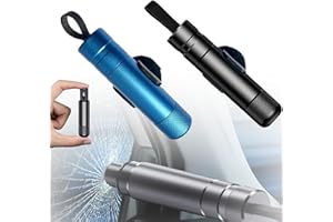 GENERISCH Safe Pro X Auto, Safe Pro X FüR Autoscheiben, Safepro X Auto, Safepro X Notfallhammer, Notfallhammer & Gurtenschneider FüR Autoscheiben Passend FüR Alle Fahrzeuge (Blau+Schwarz)