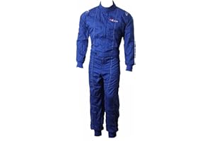 PM SPORTS New Adult Karting/Race/Rally One Piece Suits Poly Cotton 3 Brilliant Colors (Blue, Medium)