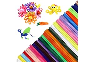 Pfeifenreiniger Set, SilverChry 500 Pieces Pipe Cleaners for Crafts, 7/20 Farben Blumenstrauß Pfeifenreiniger Blumen, Pfeiffendraht für Kreative Diy-Projekte und Basteldeko für Kinder (20 Farben)