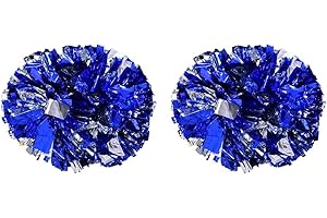 Tbest Pom Poms Cheerleading, 1 Paire Sports Dance Dance Cheer Cheerleader Aérobic Pompoms Metalic pour Dance Party École Compétition Sportive Equipe Acclamations