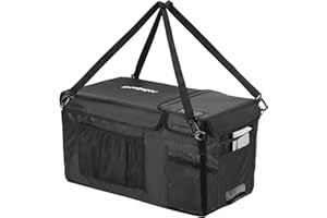 BougeRV CRPRO 20 Housse de Protection, réfrigérateur Portable 12 Volts pour Voiture 600D Sac de Transport Uniquement pour glacière CRPRO 20L (glacière Non Incluse), 60x31x33 CM