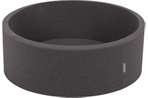 KiddyMoon Bällebad 90X30cm/KEINE Bälle Bällepool Ohne Bälle Für Babys Kinder Rund, Dunkelgrau