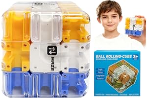 DEWPPXI Large Labyrinth 3D Puzzl Maze Cube, 3D Labyrinth Kugel Komplexes Puzzle Mit Rollenden Kugeln, Kugellabyrinth Zauberwürfel Spielzeug Interaktives Würfel Lernspielzeug Für Klassenpartys (C)