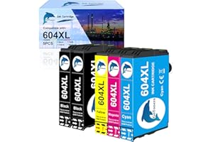 GoToners 604XL Cartucce Compatibili per Epson 604 XL Multipack per Expression Home XP-2200 XP-2205 XP-3200 XP-4200 Workforce WF-2910 WF-2930 WF-2950 (2 Nero, 1 Ciano, 1 Magenta, 1 Giallo)