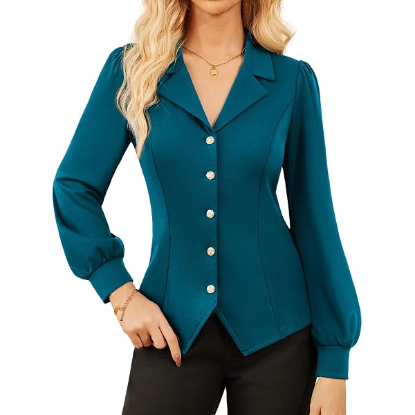 GRACE KARIN Top a maniche lunghe da donna UK casual
