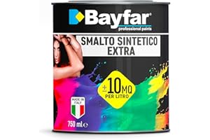 BAYFAR, GRUPPO SAMMARRO Smalto Vernice per legno ferro esterno interno 750ml (Verde Muschio RAL6005)