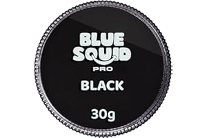 ‎BLUE SQUID Blue Squid PRO Schminke Face Paint und Bodypaint - Klassische Schwarz 30g, Hochwertige, professionelle, wasserbasierte Einzelbehälter, Face und Bodypaint Farbe für Erwachsene, Kinder, Fasching und SFX