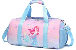 KIMWADALH Bolsa Deporte Niña con Bandolera Chicas Unicornio Bolso Deportivo para Infantil Niños Bolsa de Baile Bolso de Fin de Semana Bolsas de Hombro para Gimnasio Viajes Gimnasia