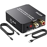 PROZOR Digital to Analog Audio Converter Optical SPDIF Toslink/Coaxial to RCA Digital to Analog Audio Decoder Support DTS PCM