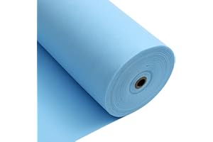 Longing Home Tischdeckenrolle, 1 × 25M, Hellblau, Einweg Vlies Stoffähnlich Tischdecke Rolle, Meterware Tischtuchrolle, Geeignet Für Geburtstag, Party, Deko