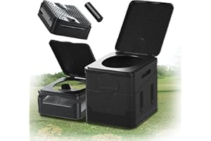 TIKXLAFE Tixlafe - Toilettes de Camping Pliantes - Toilettes Portables - Toilettes Mobiles séparables pour l'extérieur, d'urgence, Camping, confitures, pêche, Festival, Voyage, Rideaux