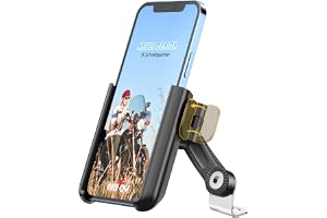 Grefay Telefonhållare för Motorcykel, Sidospeglar för Motorcykel Universal Motorcykel Hållare Snabb Demontering Telefonhållare för Skoter med 360 Vred för 4,0-7,0 Tums