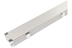 Funky Chalk SILVER REINFORCED CORNERS Long Hard 3/4 Cue Case for 3pc Snooker Cue Foam Lined