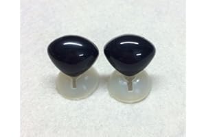 celloexpress 30mm x 23mm Black Triangle Noses with Plastic Backs - Safety Noses for Soft Toy Teddy Bear Animal Making (Pack of 2)