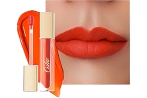 Oulac Rossetto Liquido Matte, Arancione Rossetti Colore Intenso, Tinta Labbra Finish Matte, Lunga Tenuta, Ricco di vitamina E, Consistenza crema, Vegana&Senza crudeltà 4.5ml (M07) Summertime Kiss