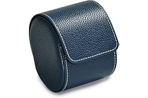 Oirlv Luxe PU Cuir Etui Montre,Boite a Montre Homme,Rangement Pour Coffret Cadeau Noël Anniversaire Boite Montre(Bleu)