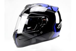 BNO Integral-2 Integralhelm, Motorradhelm (XL, Blau Schwarz)
