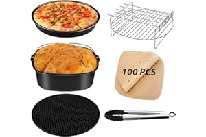 QGKPL Set di accessori per friggitrice, friggitrice 5.5L XXL Accessori per stampi per torte confezione da 6, per friggitrice COSORI/COSORI/NINJIA/CECOTEC/INNSKY/PHILIPS 5.5L