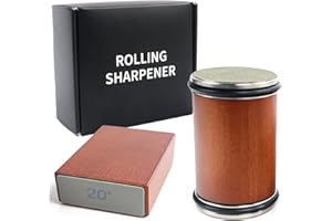 Gxhong Afilador de cuchillos rodante, profesional afilado cuchillos fácil, sistema afilado cuchillos cocina disponible en 15 y 20 grados (con instrucciones), para cuchill