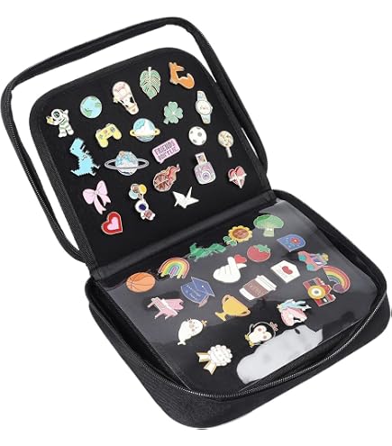Sac Organisateur Broches Collection Sac Organisateur à Broches/pins 6 Pages - Étui De Transport Pour Collectionneurs - Dimensions 23x19x6 Cm - En Polyester - Pour événements, échanges Porte Pins Transportable