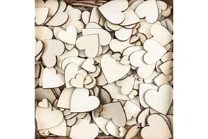ZesNice 500 Stück Streudeko Hochzeit, Holzherzen Deko, Holz Herzen Hochzeitsdeko Holzherzen Deko für Tischdeko DIY Handwerk Verzierungen