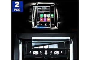 YEE PIN YEEPIN 2 szt. Volvo V90 XC60 XC90 folia ochronna do nawigacji szklana ochrona wyświetlacza, HD, odporna na zarysowania, instalacja bez pęcherzyków powietrza, 9H (Navi+ klimatyzacja)