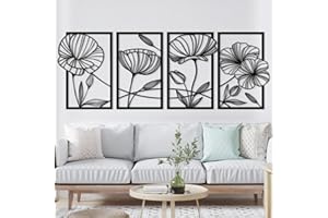 Opaltool Decorazione da Parete in Metallo Nero, 4 Pezzi Foglie di Lotus Dorato Foglia di Palma Foglie di Monstera Decorazione da Parete Ornamenti per La Decorazione Dell'hotel del Soggiorno Dell'home