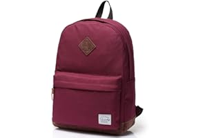 VASCHY Mochila Hombres, Mochila Mujer Impermeable Mochila Niño Niña Computadora 15.6 Pulgadas Vintage para Escuela Colegio Trabajo Viaje Ocio