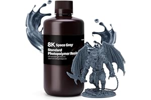ELEGOO 8K Resin 3D Drucker Resin 1000g Weltraum Grau, LCD 405nm UV 3D Resin Hohe Präzision Schnelle Aushärtung Standard 3D Printer Resin