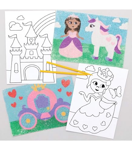 Baker Ross Kit Art Sable Aimanté Dragon – Lot De 6 Pochoirs Animaux – Activité Créative Enfant – Dès 4 Ans