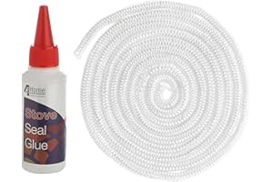 QUALTEX Stove Rope Door Seal Wood Log Burner Fire Glass Glue Adhesive 3 Metres / 100ml (Rope Thickness: 10mm)