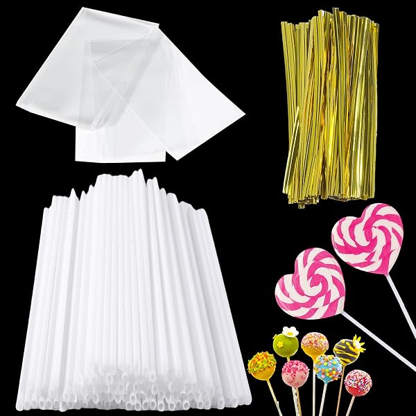 Bastoncini Per Cake Pop - 200 Pezzi Da 10 Cm, In Carta Alimentare, Per Dolci Fai Da Te