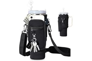 EEPLUYTY Borsa per Stanley Cup da 1,2 l/40 oz, Borsa per Stanley Cup con Tasca per Telefono, Portachiavi, moschettone e Tracolla Regolabile