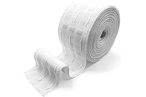 XNBTFK 3 Inch Header Tape - 5 Metres, White Pencil Pleat Curtain, Detachable Multifunction for Home Sewing, DIY Rod Pocket