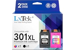 LxTek 301 XL Rigenerate Sostituzione per Cartucce HP 301 Nero e Colore XL per HP DeskJet 1000 1050 2050 2510 2540 3050 3050A Envy 4500 4502 5530 OfficeJet 2620 4630 (Nero Tricromia, 2-Pack)