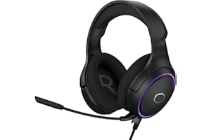 Cooler Master MH650 RGB Gaming Headset with Virtual 7.1 Surround Sound - Cross-Platform Compatible with 50mm Neodymium Audio Drivers, Ultra-Clear Boom Mic and Portable Frame - USB Type A, Black
