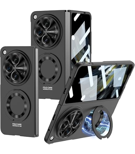 OnePlus Open Hülle Mit Displayschutz & Ständer – Stoßfest, Scharnierschutz, Grau