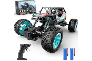 DEERC DE70 Remote Control Truck W/Metal Shell, 60+ Mins, 2.4G Remote Control Car, 1:22 RC Cars Crawler for Boys, RC Monster Trucks, Toy Vehicle Car Gift for Kids Adults Girls