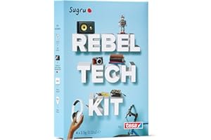 Sugru by tesa Rebel Tech Kit, Adesivo modellabile multiuso e manuale per progetti tecnici, Montaggio, riparazioni e fissaggio senza fori, 4 x 3,5 g, rosso, nero, grigio, bianco