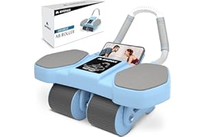 Amonax Ruota Addominali Rotella Rullo Workout Convertibile Con Tappetino Per Esercizi Di Rollout Abs, Ab Roller Wheel Per Allenamento Di Forza Fitness