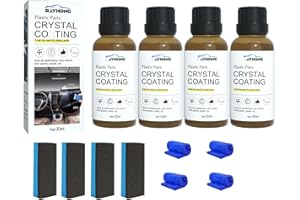 YUUFCY Coating Agent For Automotive Plastics, Crystal Coating for Plastic Parts, Quick Plastic Parts Crystal Coating, Coating Agent for Automotive Plastics,Long Duration Plastic Parts Refresher Agent (4PCS)