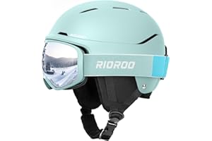 RIOROO Ski Helmet With Goggles Set, Adjustable Vent Sports Helmet With Protective Goggles, Suitable For Snow Sports, Snowboard Skiing Windproof, Suitable For Male And Female Teenagers Ski Helmets