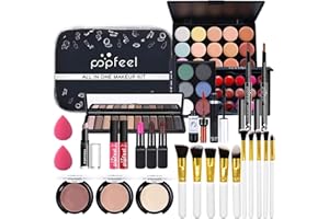 Coffret Maquillage, MKNZOME 29 Pcs Kit Maquillage Femme Professionnel avec trousse de Maquillage Palettes de Maquillage Fard à paupières Brillant à lèvres Ensemble de cadeau d'anniversaire Noël